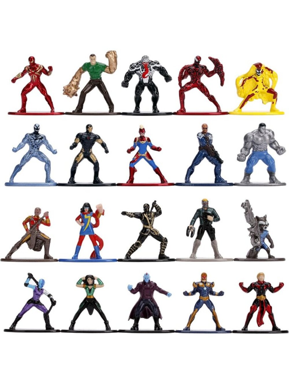 Collectible Die-Cast Metal Figures 20-Pack - Marvel Toys for Kids & Adults